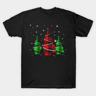 Buffalo Plaid Christmas Tree TShirt Gift T-Shirt